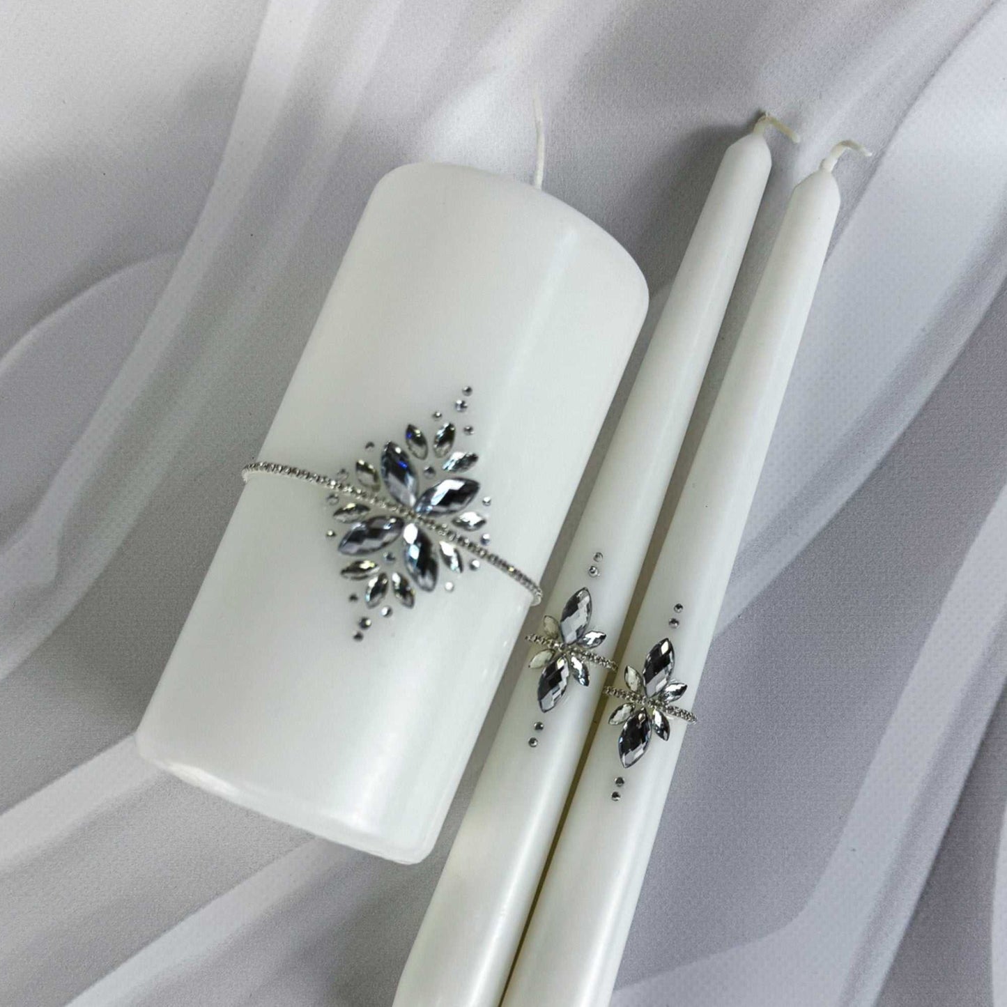 Magik Life Unity Candle Set with three eco-friendly candles for wedding ceremonies and celebrations