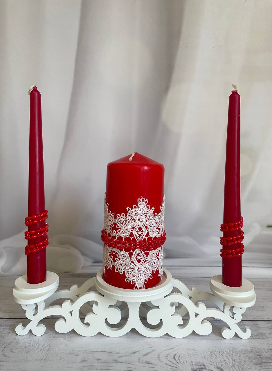 Magik Life Unity Candle Holder for Wedding Ceremony -Unity Candle Stand-Candle Holder Set- Bachelorette and Engagement Party Decoration - Wedding Centerpieces Decorations