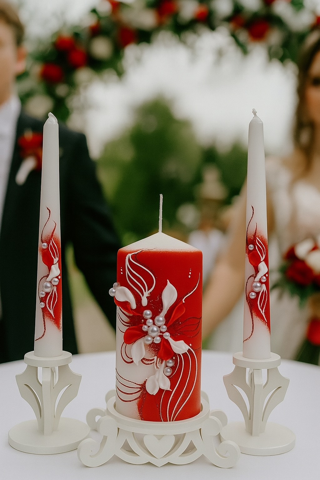 Magik Life Unity Candle Set for Wedding Ceremony – Elegant & Meaningful