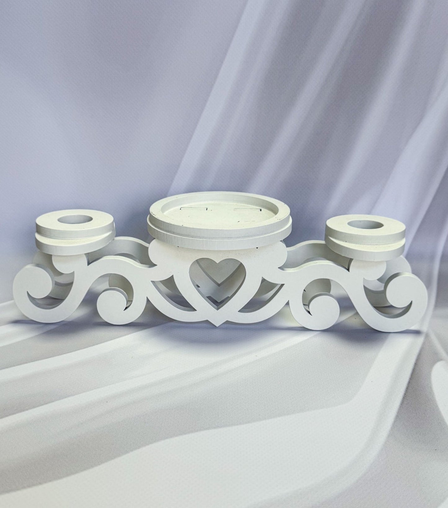 Magik Life Unity Candle Holder for Wedding Ceremony – Wooden Stand for Taper and Pillar Candles - Magik Life