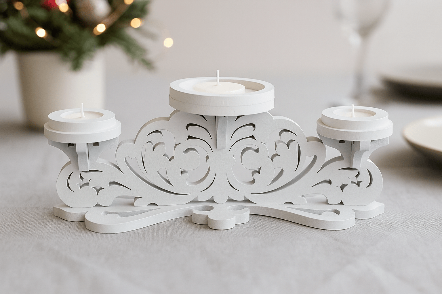 Magik Life Unity Candle Holder for Wedding Ceremony – Wooden Stand for Taper and Pillar Candles - Magik Life