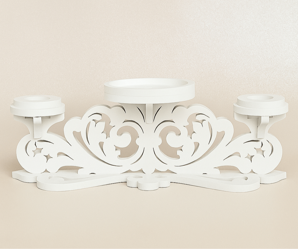 Magik Life Unity Candle Holder for Wedding Ceremony – Wooden Stand for Taper and Pillar Candles - Magik Life