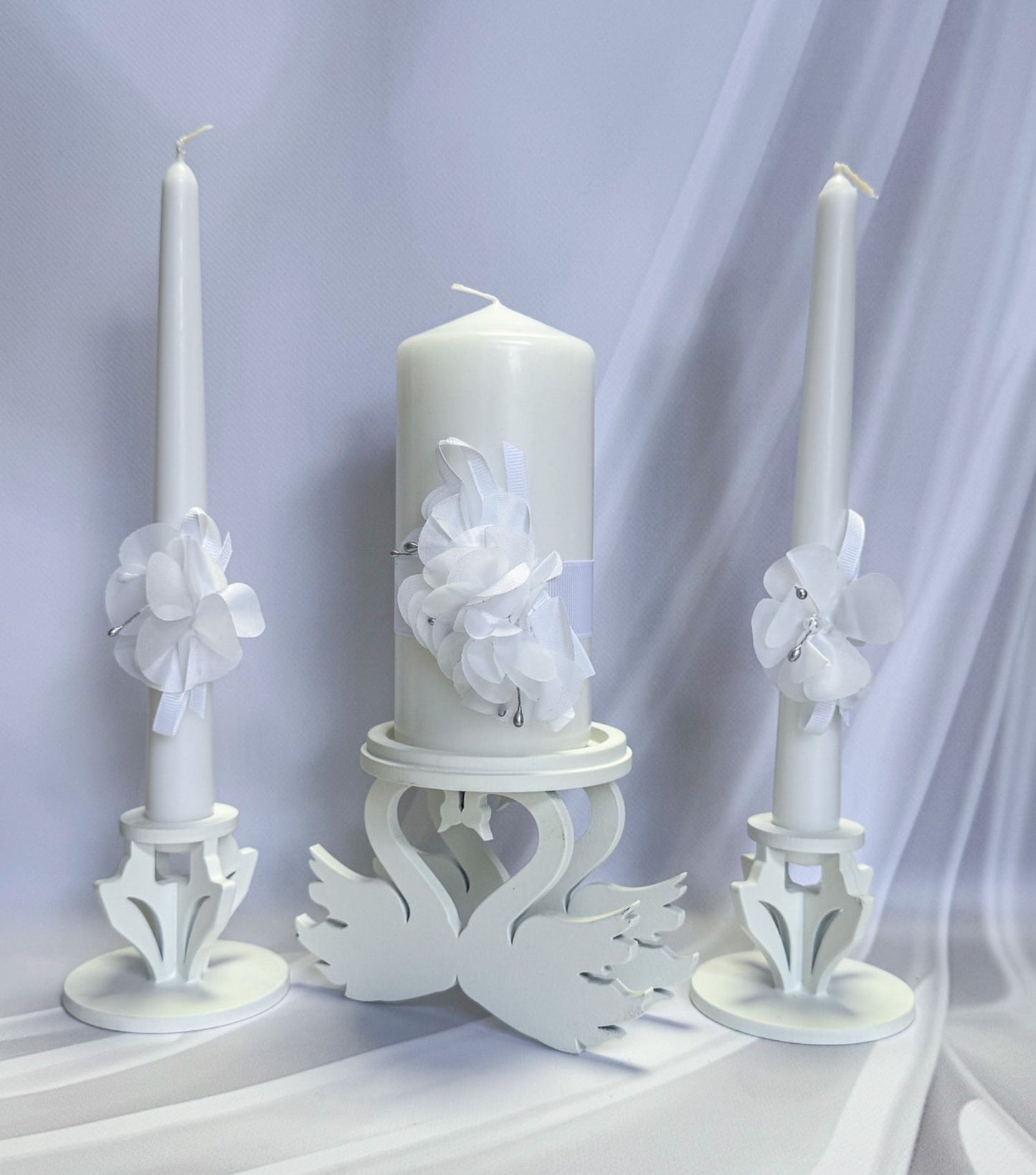 Magik Life Unity Candle Holder for Wedding Ceremony – Wooden Stand for Taper and Pillar Candles - Magik Life