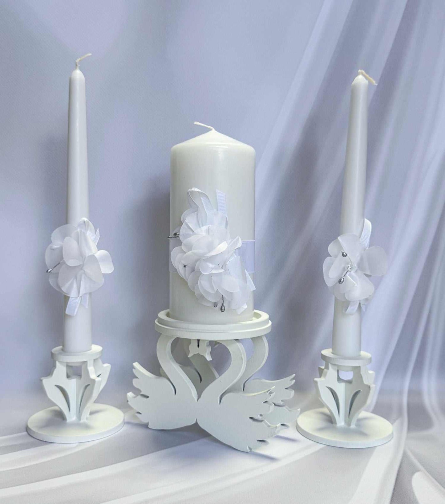 Magik Life Unity Candle Holder for Wedding Ceremony – Wooden Stand for Taper and Pillar Candles - Magik Life