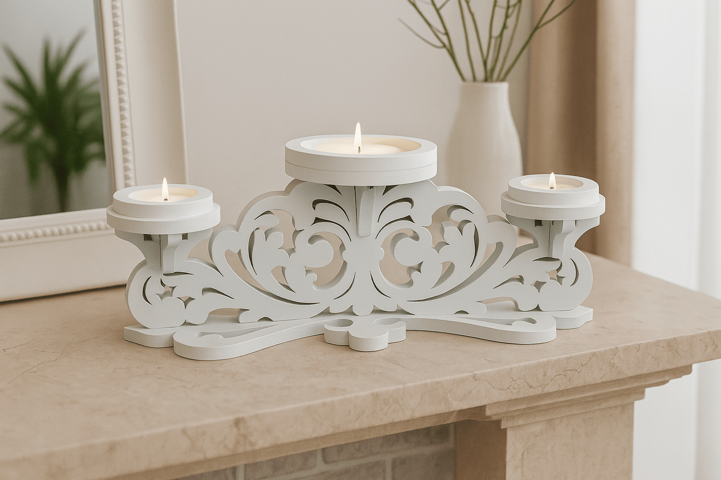 Magik Life Unity Candle Holder for Wedding Ceremony – Wooden Stand for Taper and Pillar Candles - Magik Life