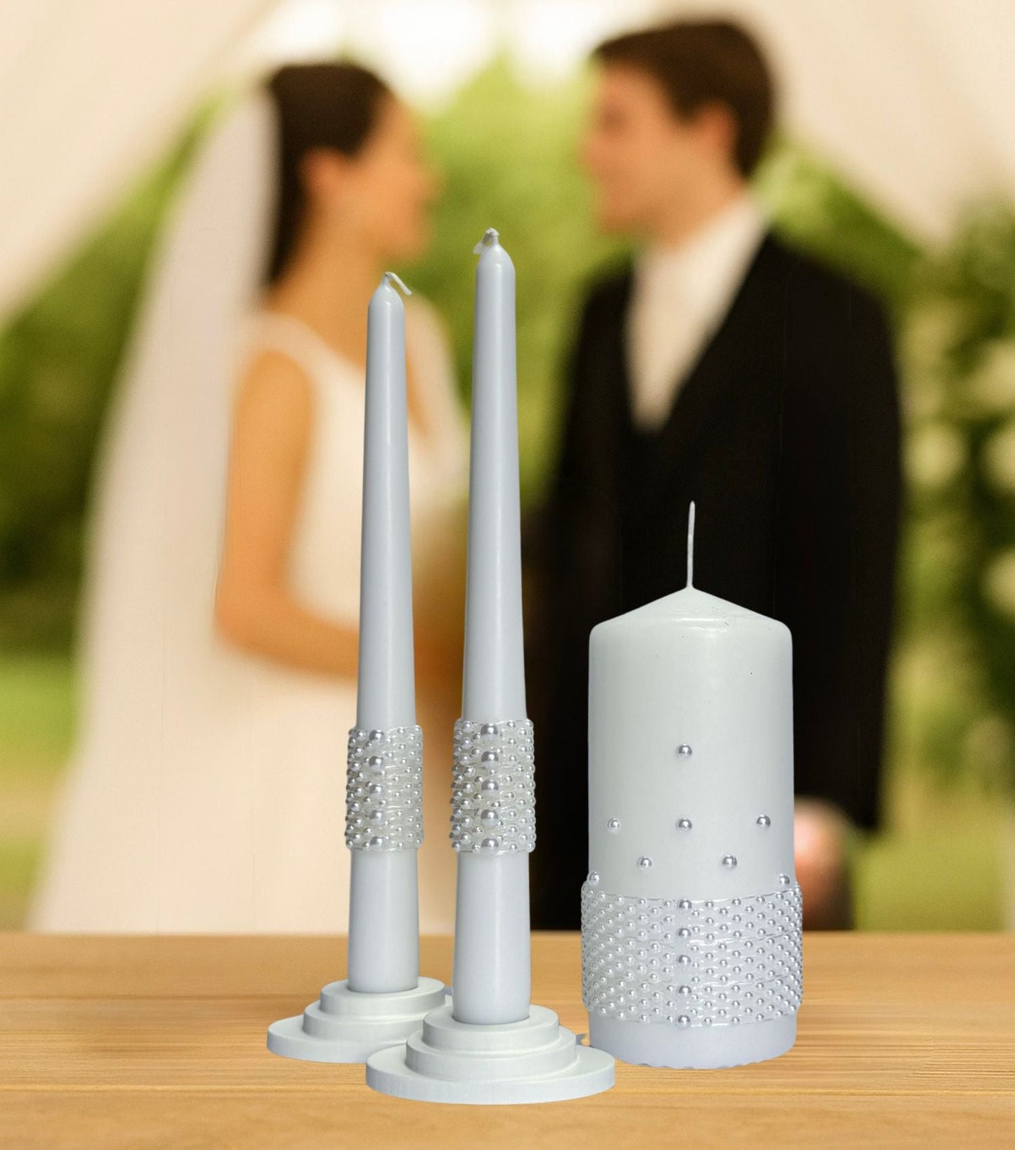 Magik Life Unity Candle Set for Wedding Ceremony – Elegant & Meaningful - Magik Life