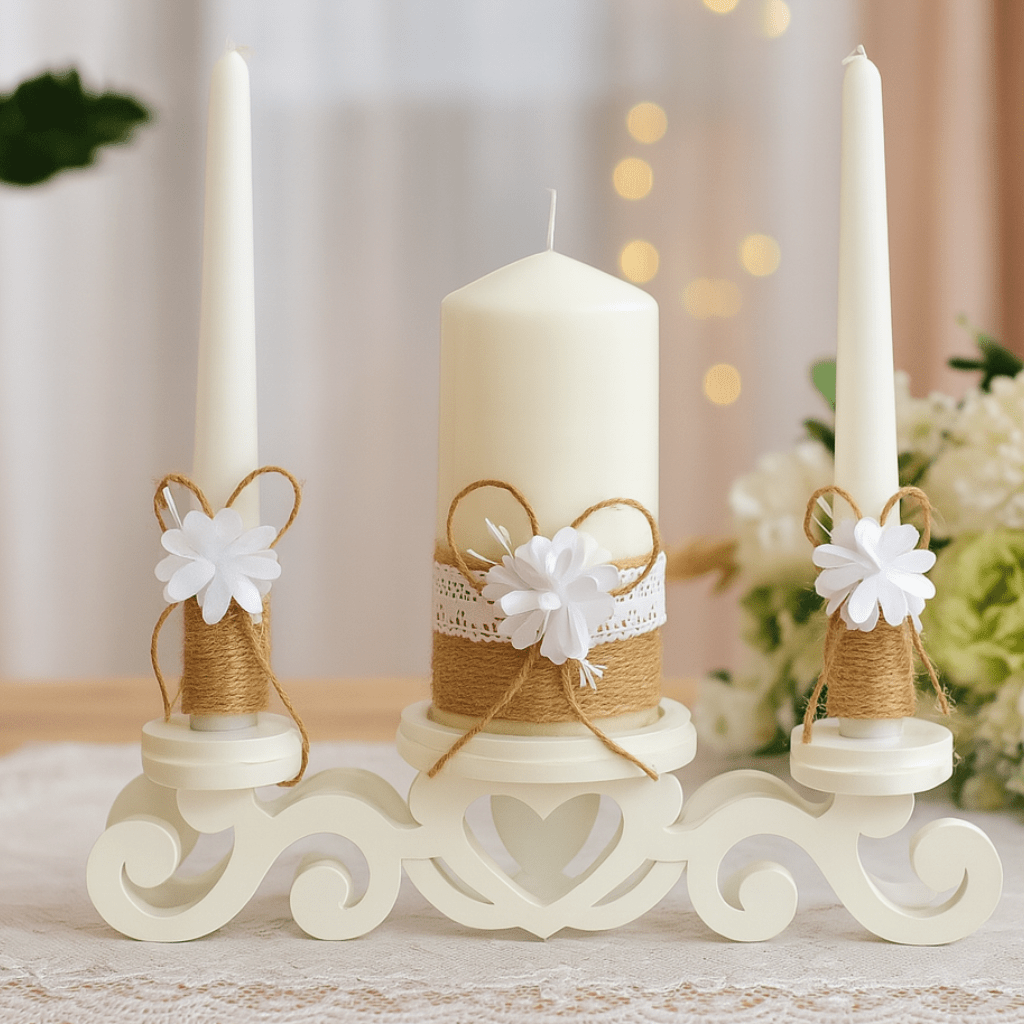 Magik Life Unity Candle Set for Wedding Ceremony – Elegant & Meaningful - Magik Life