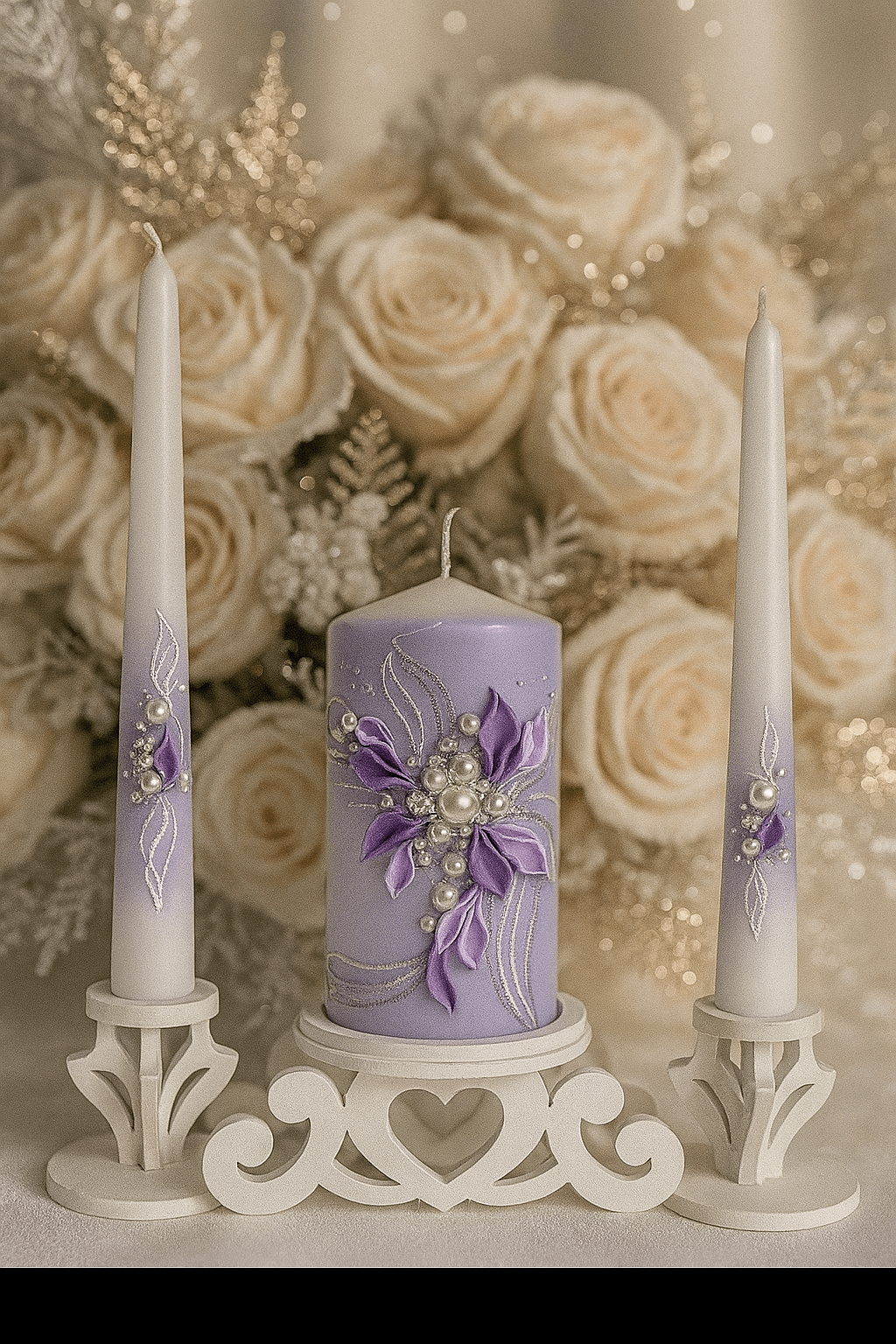 Magik Life Unity Candle Set for Wedding Ceremony – Elegant & Meaningful - Magik Life