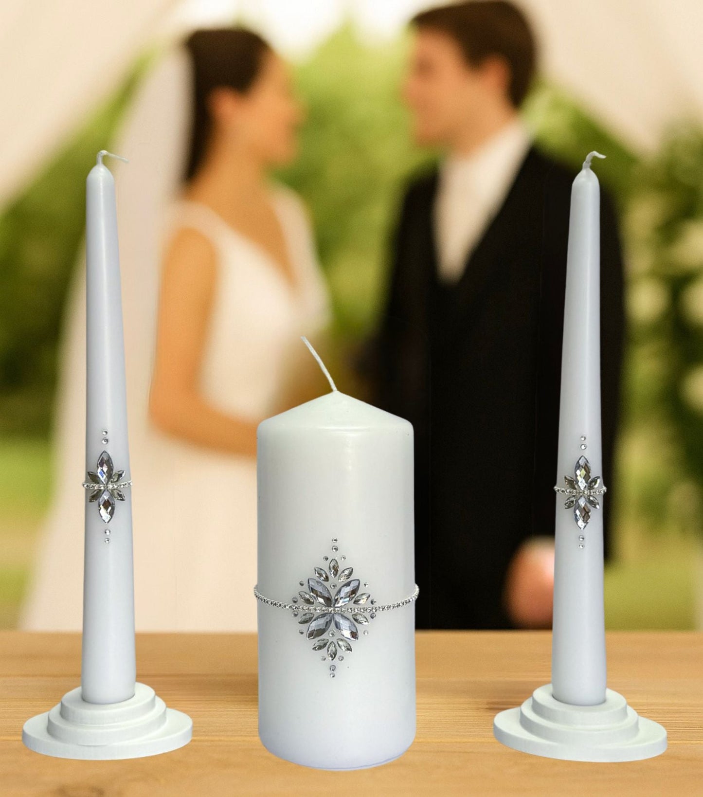Magik Life Unity Candle Set for Wedding Ceremony – Elegant & Meaningful - Magik Life