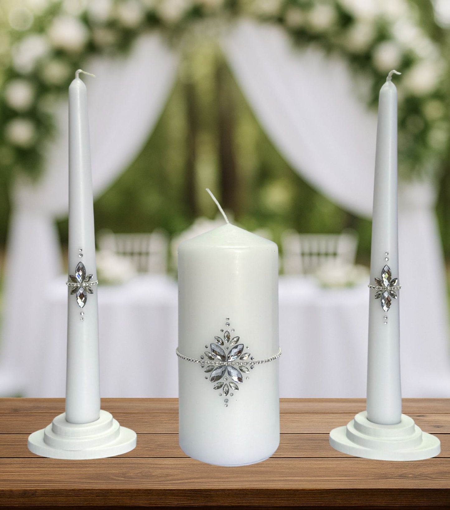 Magik Life Unity Candle Set for Wedding Ceremony – Elegant & Meaningful - Magik Life