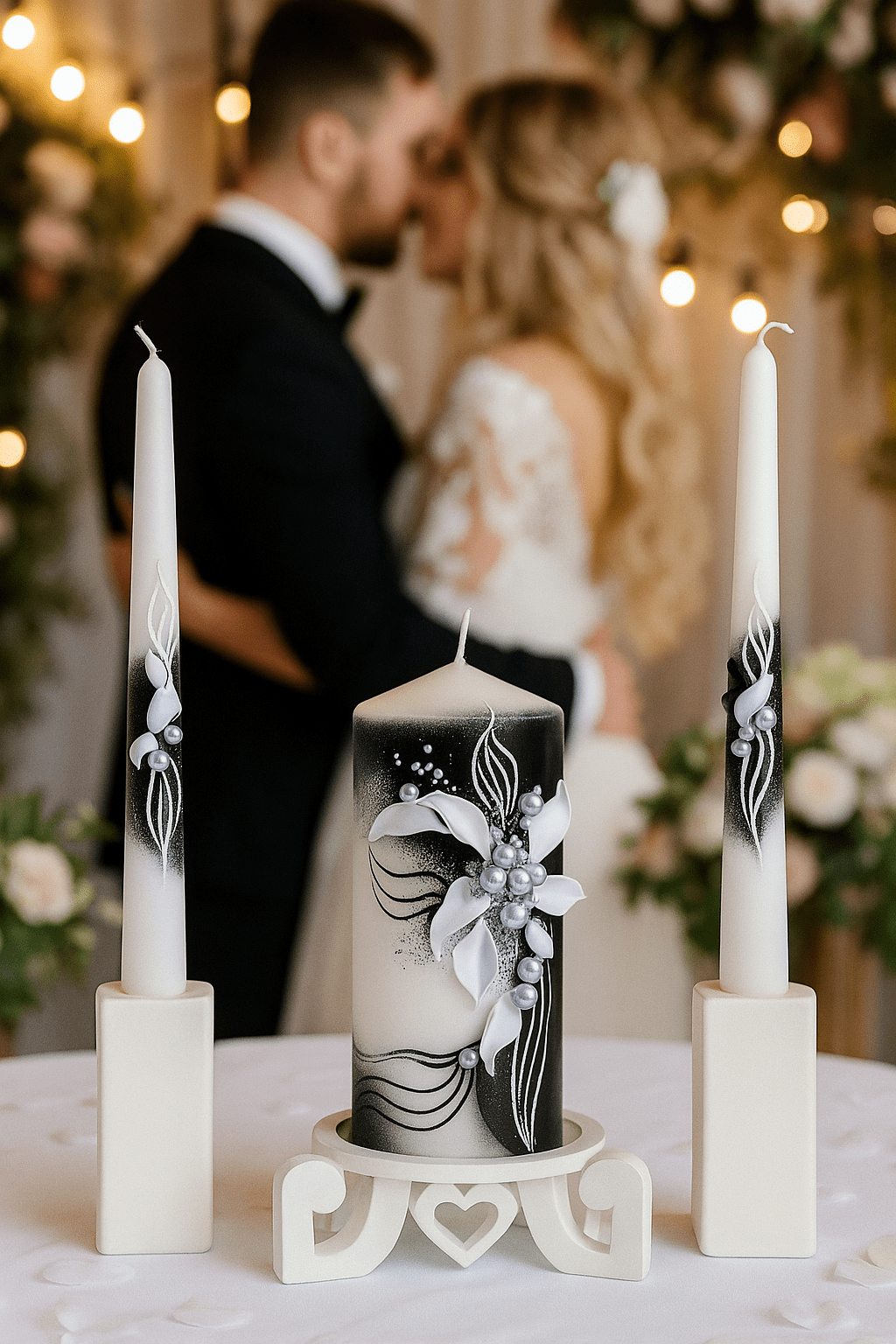 Magik Life Unity Candle Set for Wedding Ceremony – Elegant & Meaningful - Magik Life