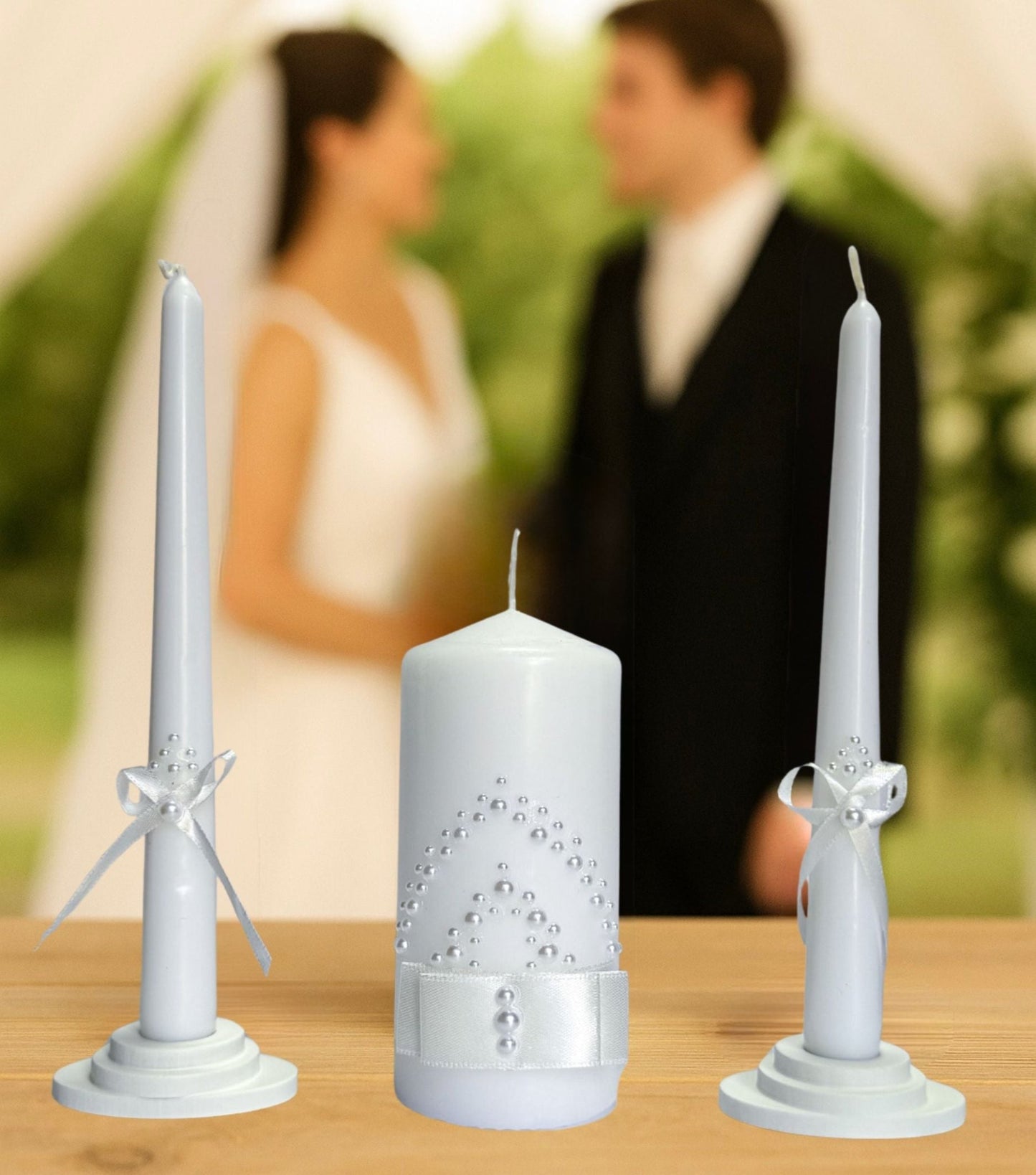 Magik Life Unity Candle Set for Wedding Ceremony – Elegant & Meaningful - Magik Life