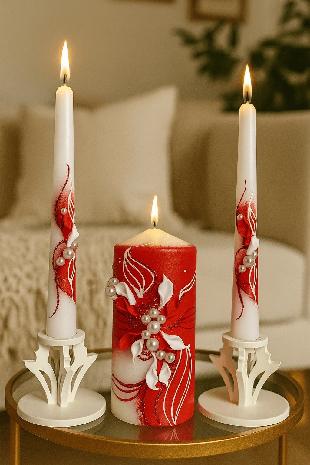 Magik Life Unity Candle Set for Wedding Ceremony – Elegant & Meaningful - Magik Life