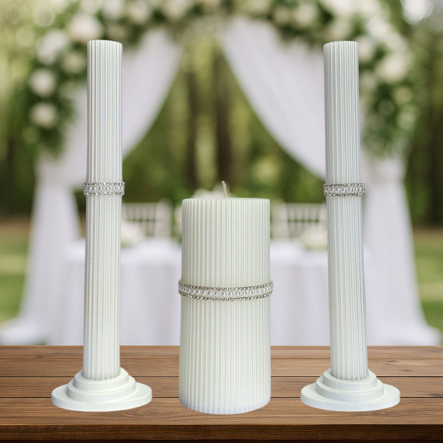 Magik Life Unity Candle Set for Wedding Ceremony – Elegant & Meaningful - Magik Life