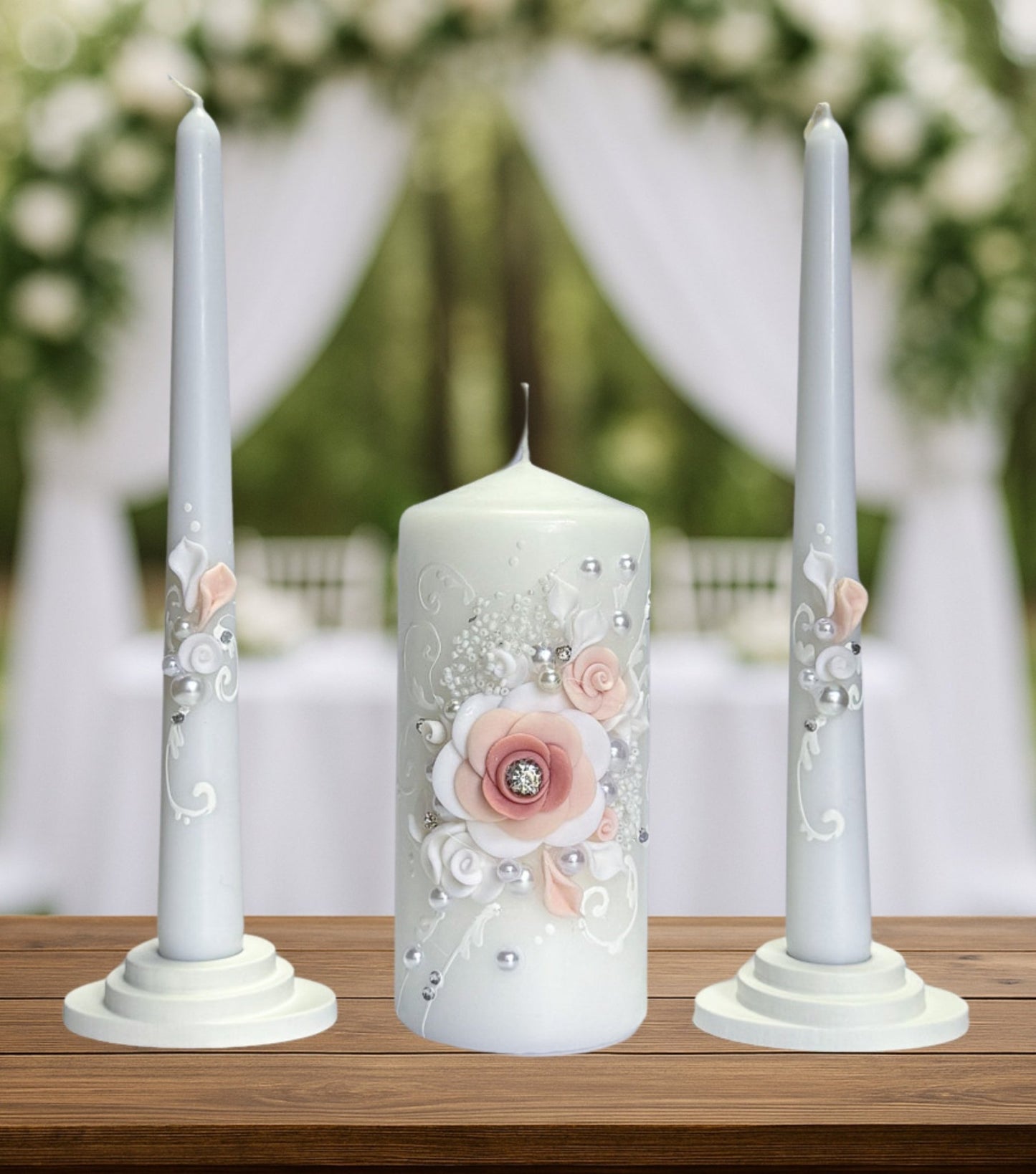 Magik Life Unity Candle Set for Wedding Ceremony – Elegant & Meaningful - Magik Life