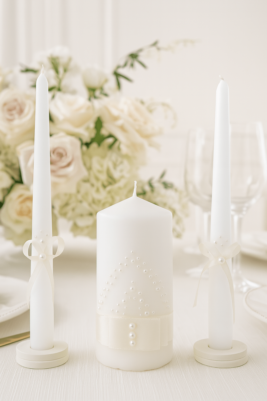 Magik Life Unity Candle Set for Wedding Ceremony – Elegant & Meaningful - Magik Life