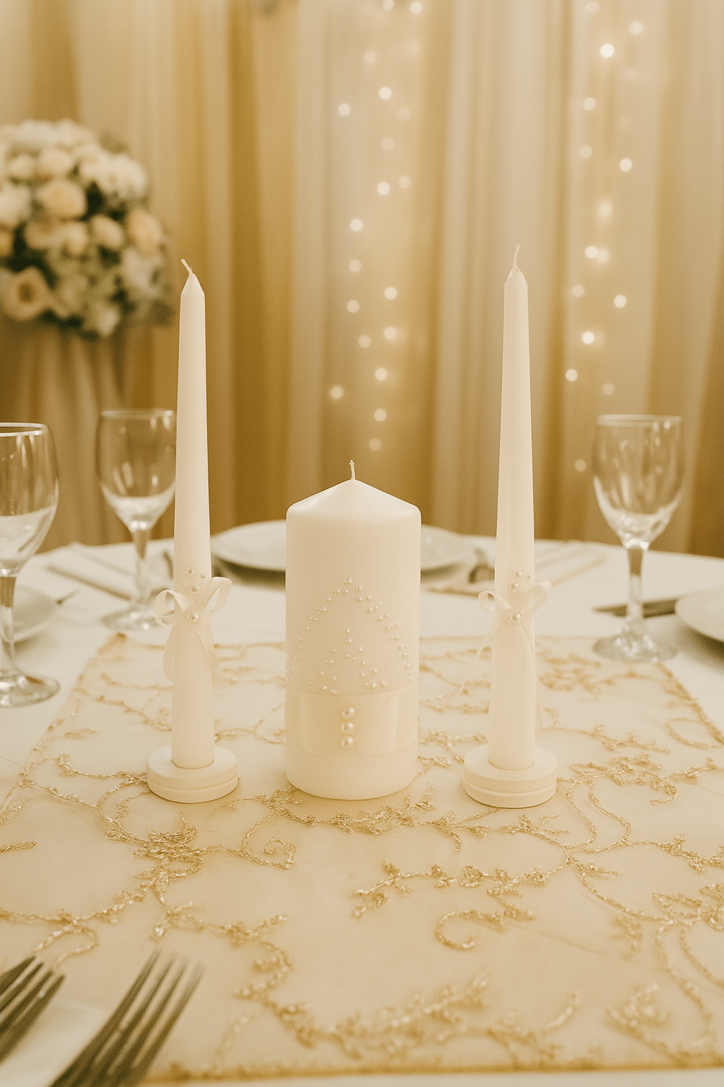 Magik Life Unity Candle Set for Wedding Ceremony – Elegant & Meaningful - Magik Life