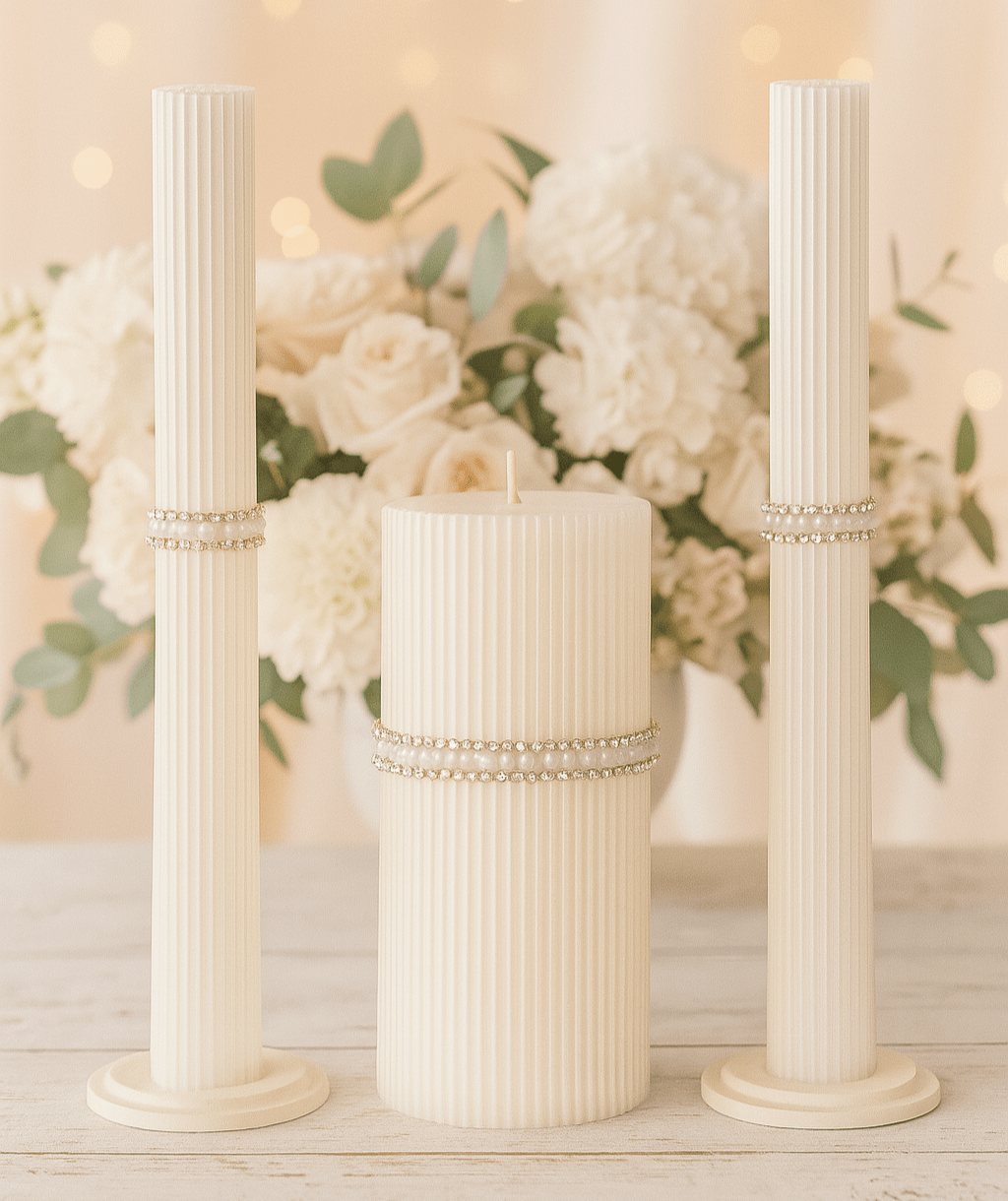 Magik Life Unity Candle Set for Wedding Ceremony – Elegant & Meaningful - Magik Life