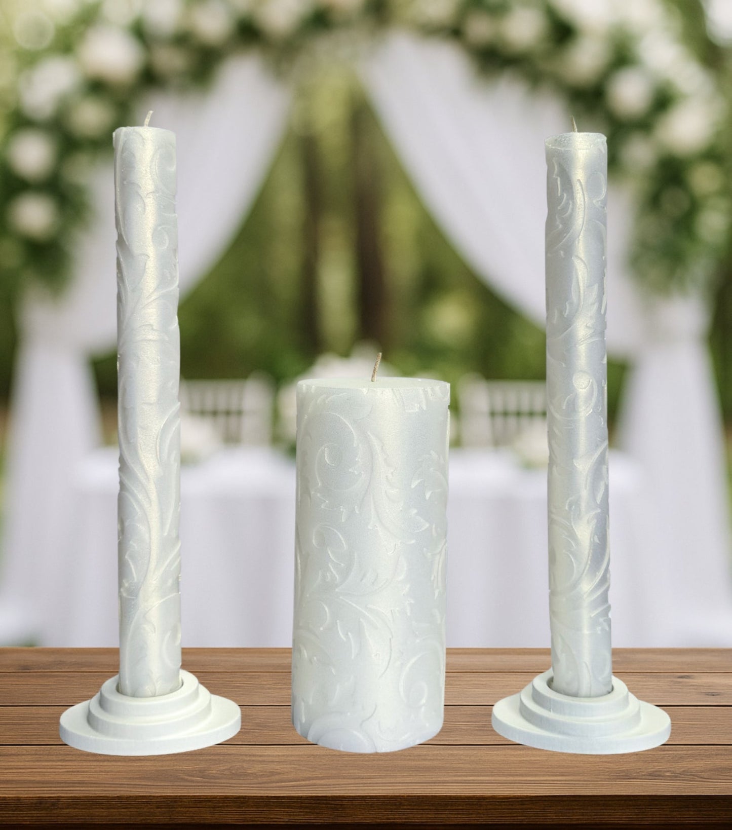 Magik Life Unity Candle Set for Wedding Ceremony – Elegant & Meaningful - Magik Life