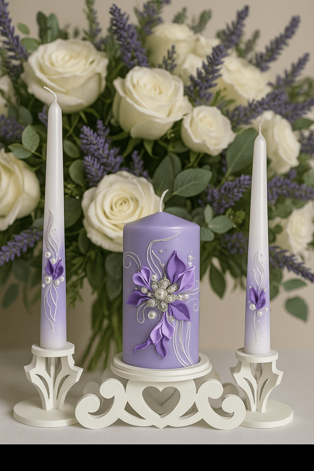 Magik Life Unity Candle Set for Wedding Ceremony – Elegant & Meaningful - Magik Life