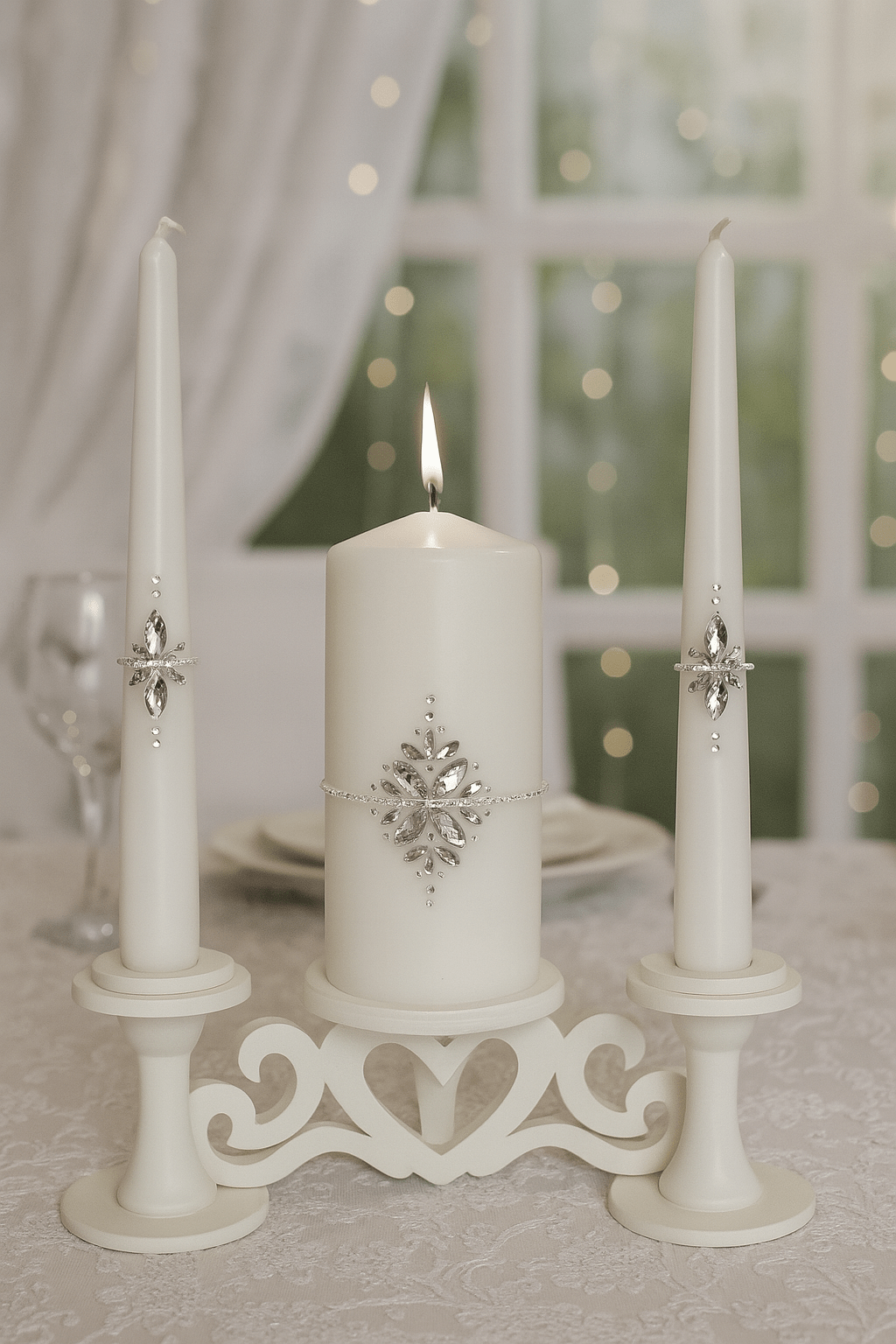 Magik Life Unity Candle Set for Wedding Ceremony – Elegant & Meaningful - Magik Life