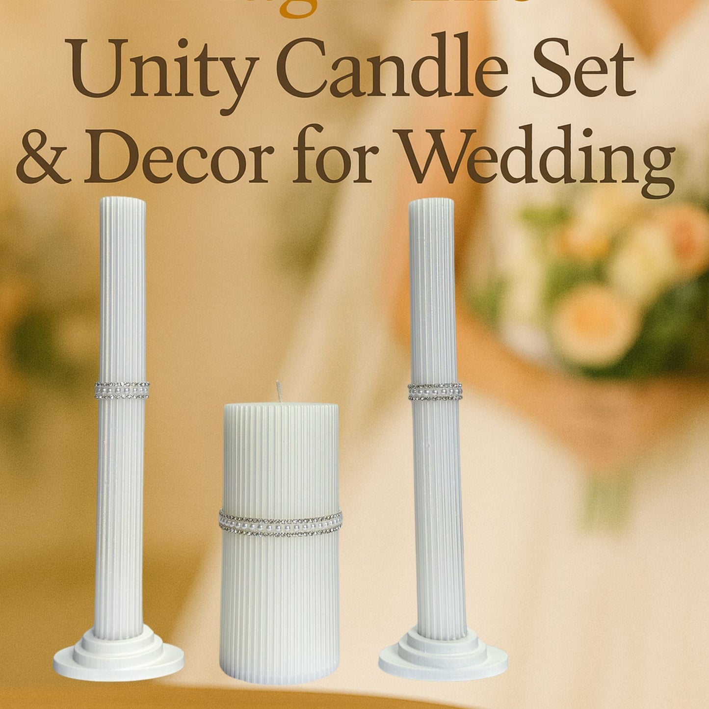 Magik Life Unity Candle Set for Wedding Ceremony – Elegant & Meaningful - Magik Life