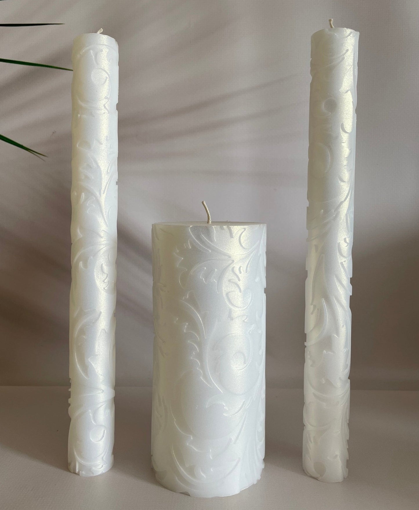 Magik Life Unity Candle Set for Wedding - Wedding Accessories for Reception and Ceremony - Candle Sets – Unity Candle 6 Inch Pillar and 2*10 Inch Tapers - Bachelorette and Engagement Party - Magik Life