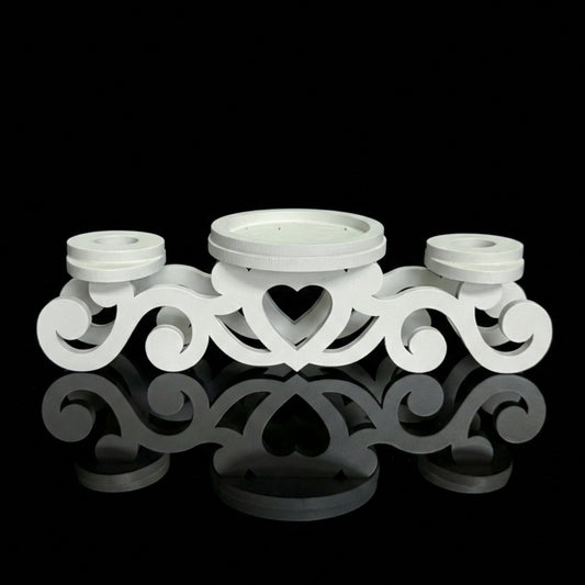 Magik Life Unity Candle Holder for Wedding Ceremony – Wooden Stand for Taper and Pillar Candles