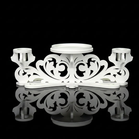 Magik Life Unity Candle Holder for Wedding Ceremony – Wooden Stand for Taper and Pillar Candles