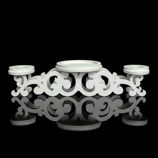 Magik Life Unity Candle Holder for Wedding Ceremony – Wooden Stand for Taper and Pillar Candles