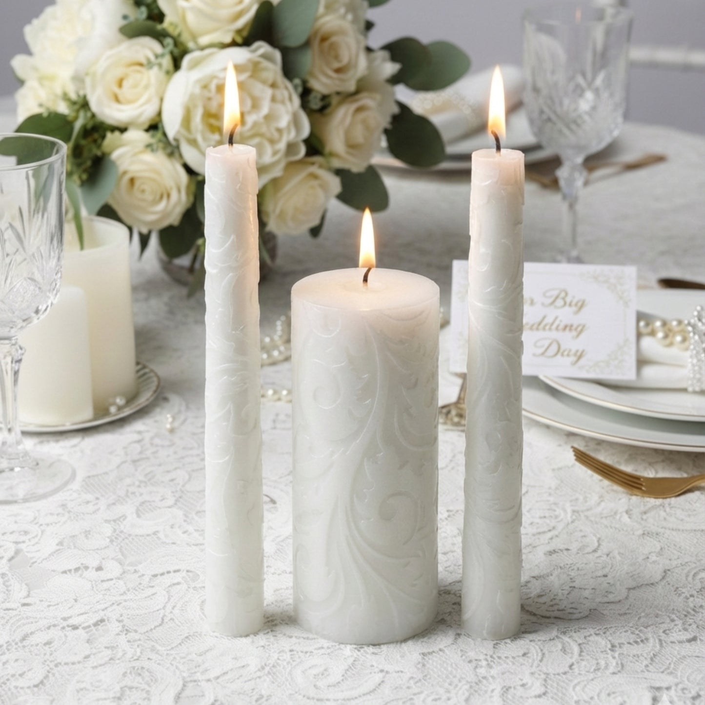 Magik Life Unity Candle Set for Wedding Ceremony – Elegant & Meaningful