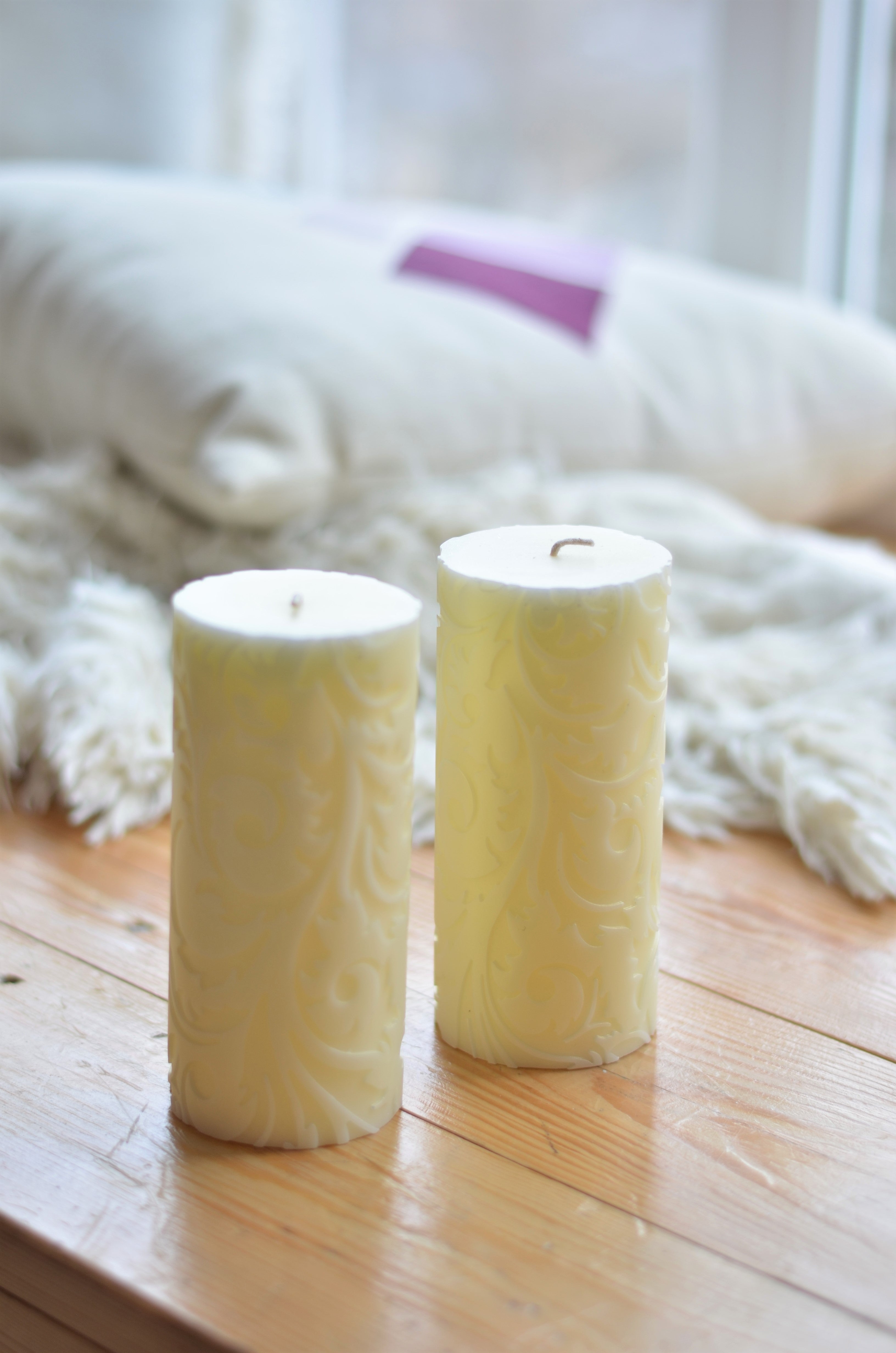 Magik Life 2 Pack Pillar Candles 3x6 Unscented Decorative Long Lasting Handcrafted Candles- Pillar Candle 60 Hour Burn