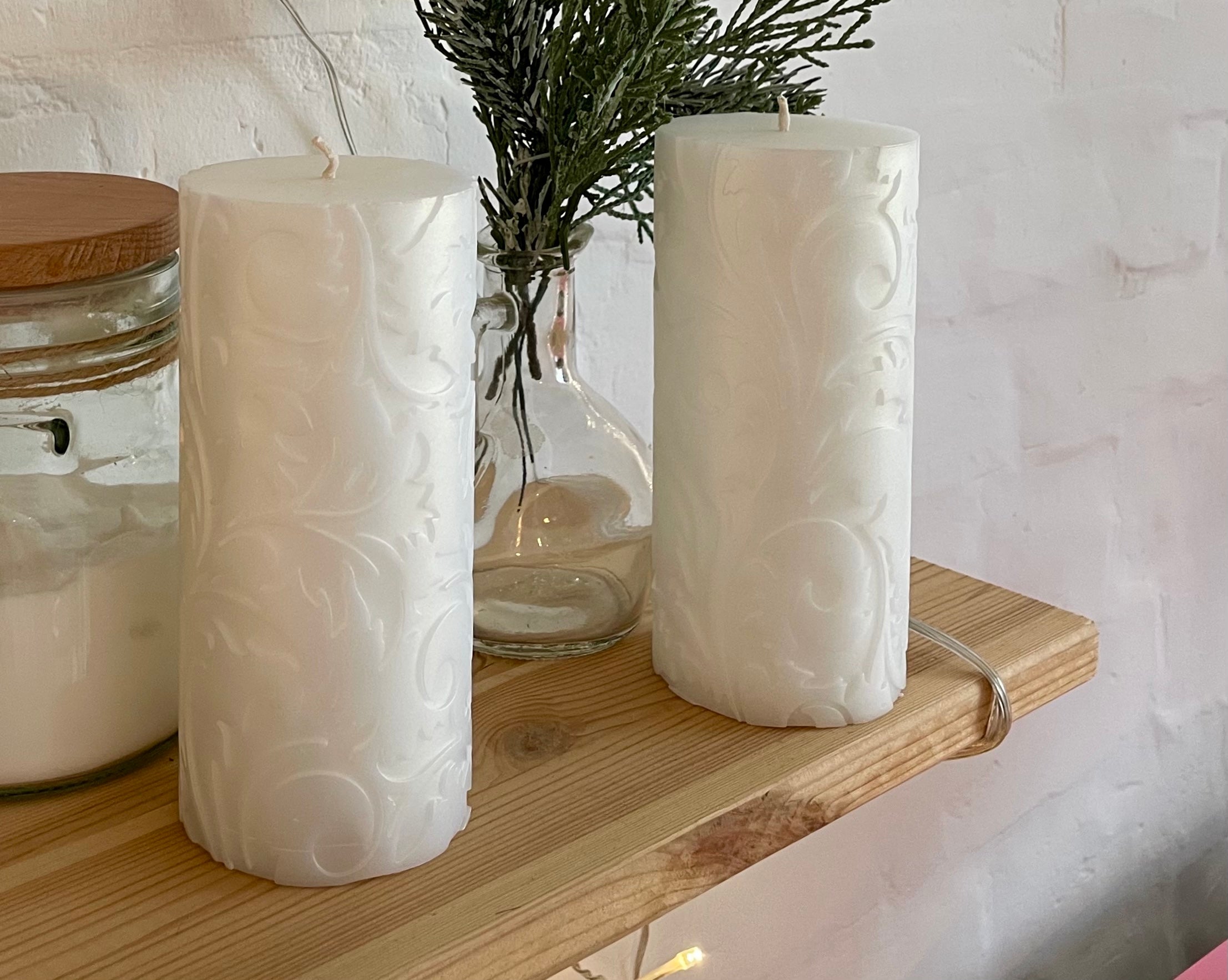 Magik Life 2 Pack Pillar Candles 3x6 Unscented Decorative Long Lasting Handcrafted Candles- Pillar Candle 60 Hour Burn