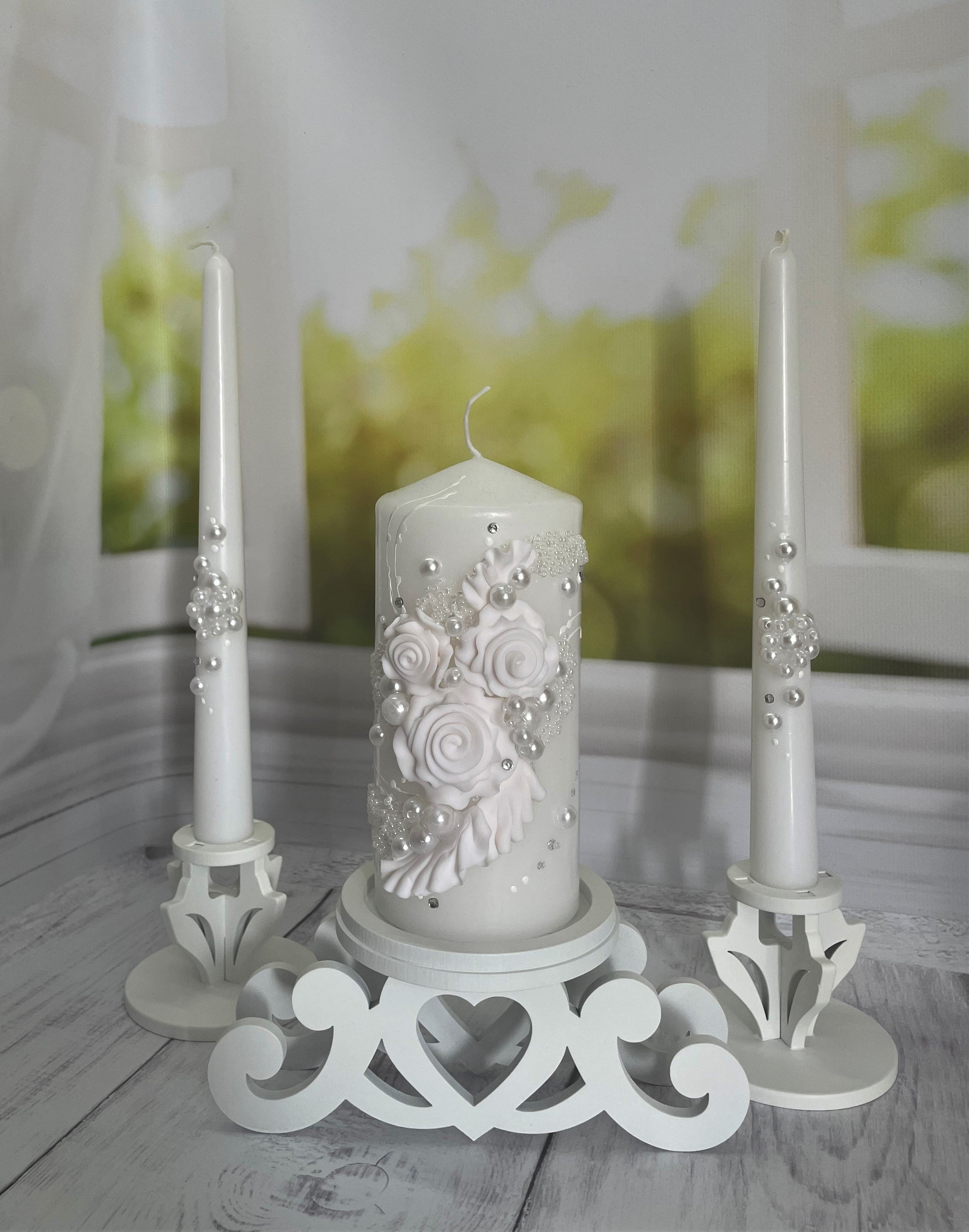 Magik Life Unity Candle Holder for Wedding Ceremony-Unity Candle Stand-Candle Holder Set- Bachelorette and Engagement Party Decoration - Wedding Centerpieces Decorations