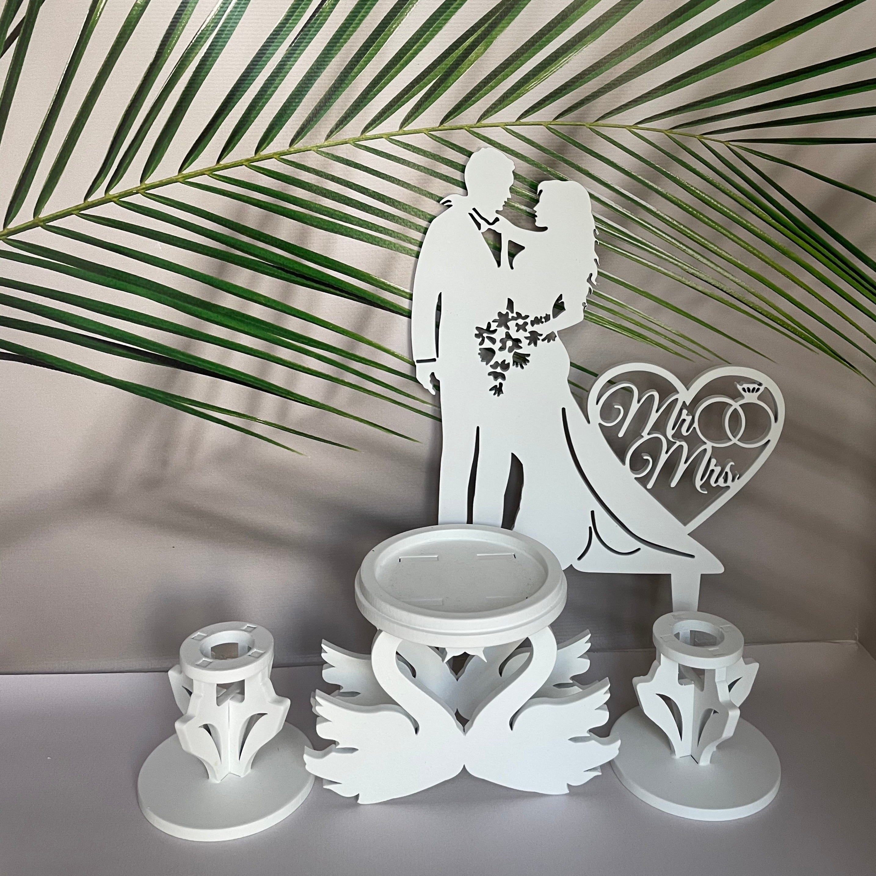 Magik Life Unity Candle Holder for Wedding Ceremony-Unity Candle Stand-Candle Holder Set- Bachelorette and Engagement Party Decoration - Wedding Centerpieces Decorations