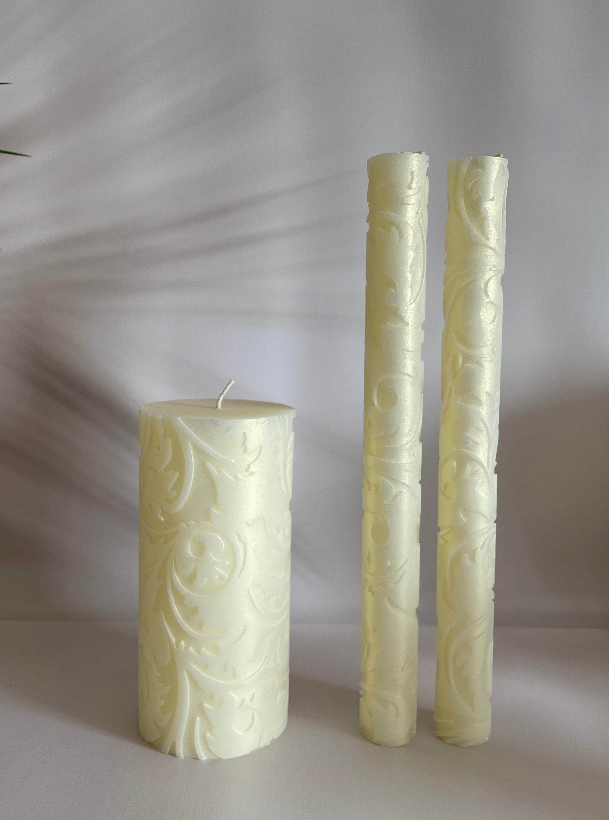 Magik Life Unity Candle Set for Wedding - Wedding Accessories for Reception and Ceremony - Candle Sets – Unity Candle 6 Inch Pillar and 2*10 Inch Tapers- Bachelorette and Engagement Party