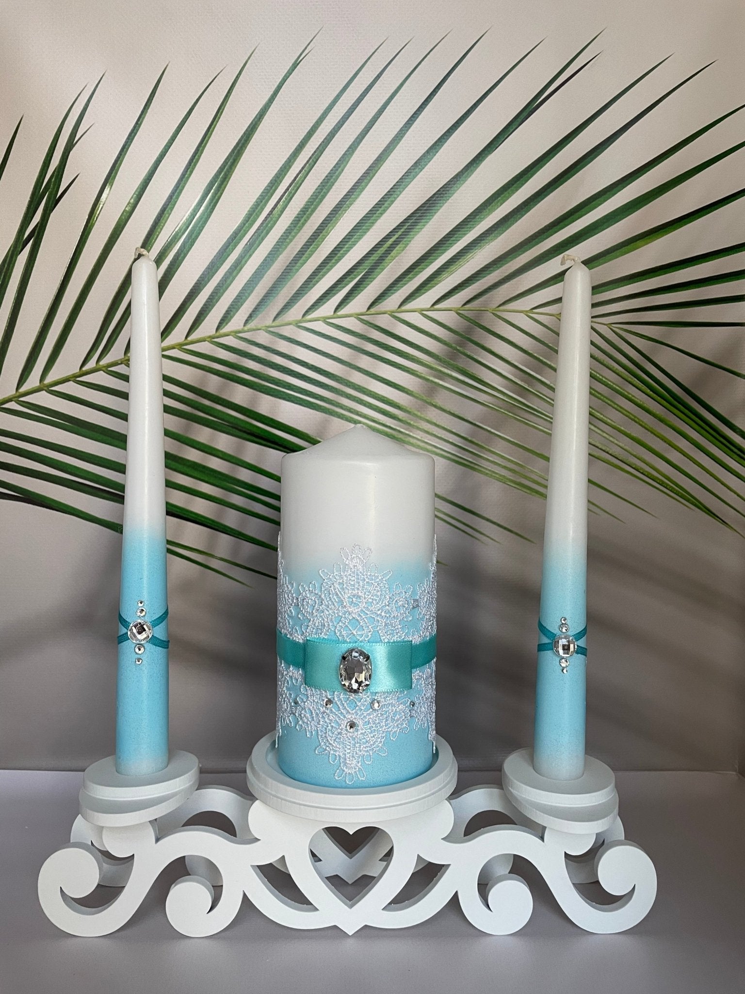Magik Life Unity Candle Holder for Wedding Ceremony - Unity Candle Stand - Candle Holder Set - Bachelorette and Engagement Party Decoration - Wedding Centerpieces Decorations - Magik Life