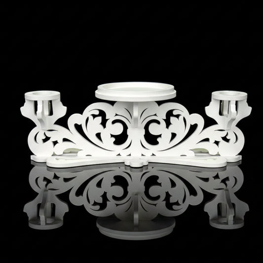 Magik Life Unity Candle Holder for Wedding Ceremony – Wooden Stand for Taper and Pillar Candles - Magik Life