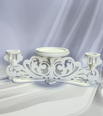 Magik Life Unity Candle Holder for Wedding Ceremony – Wooden Stand for Taper and Pillar Candles - Magik Life