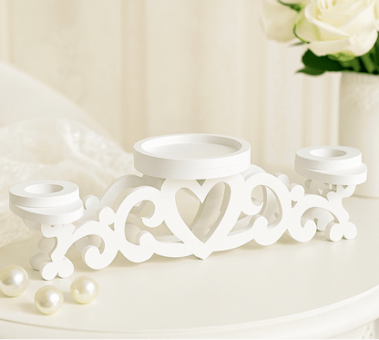 Magik Life Unity Candle Holder for Wedding Ceremony – Wooden Stand for Taper and Pillar Candles - Magik Life