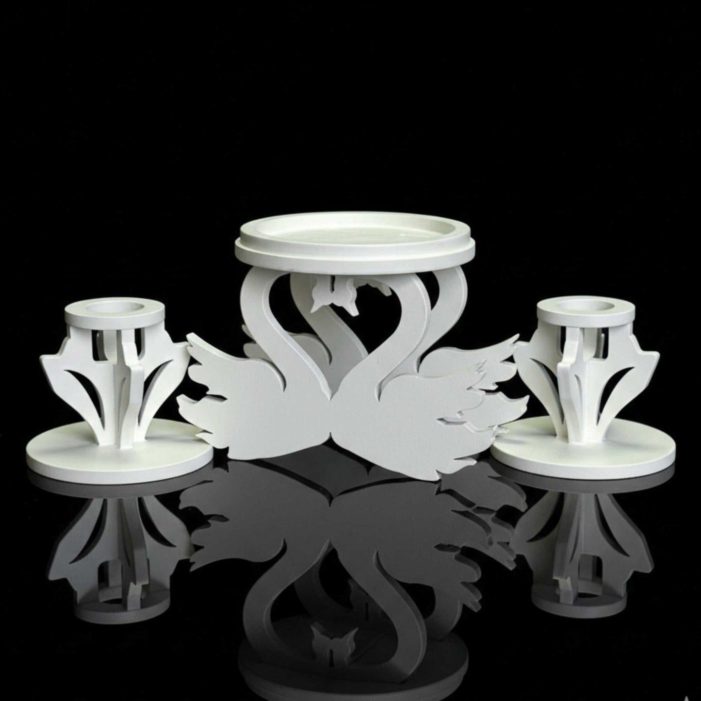 Magik Life Unity Candle Holder for Wedding Ceremony – Wooden Stand for Taper and Pillar Candles - Magik Life