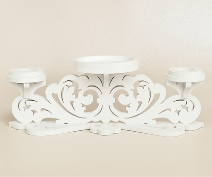 Magik Life Unity Candle Holder for Wedding Ceremony – Wooden Stand for Taper and Pillar Candles - Magik Life