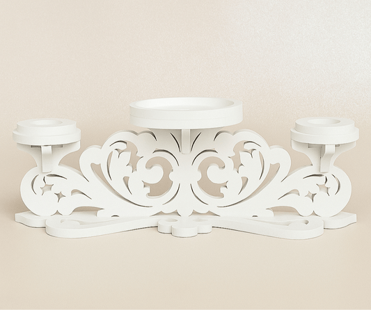 Magik Life Unity Candle Holder for Wedding Ceremony – Wooden Stand for Taper and Pillar Candles - Magik Life