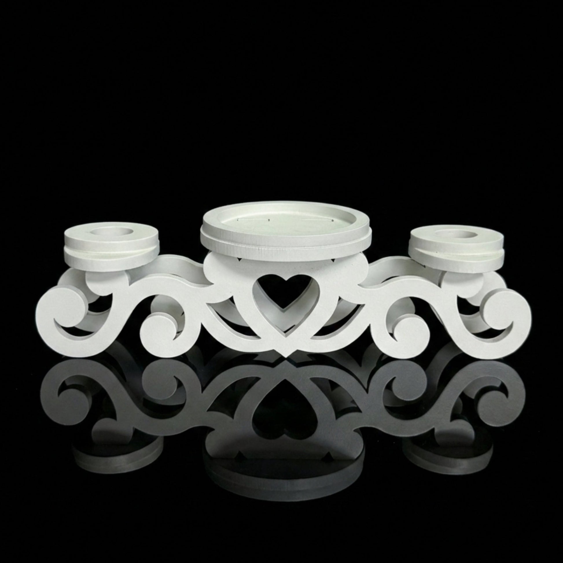 Magik Life Unity Candle Holder for Wedding Ceremony – Wooden Stand for Taper and Pillar Candles - Magik Life