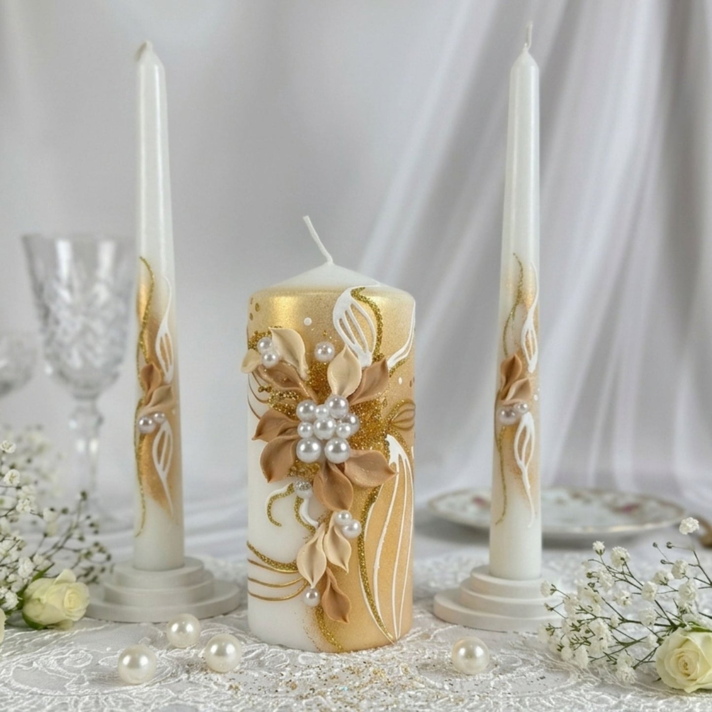 Magik Life Unity Candle Set for Wedding Ceremony – Elegant & Meaningful - Magik Life