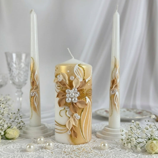 Magik Life Unity Candle Set for Wedding Ceremony – Elegant & Meaningful - Magik Life