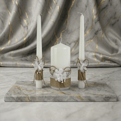 Magik Life Unity Candle Set for Wedding Ceremony – Elegant & Meaningful - Magik Life