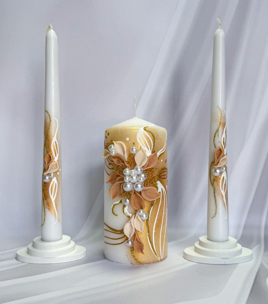 Magik Life Unity Candle Set for Wedding Ceremony – Elegant & Meaningful - Magik Life