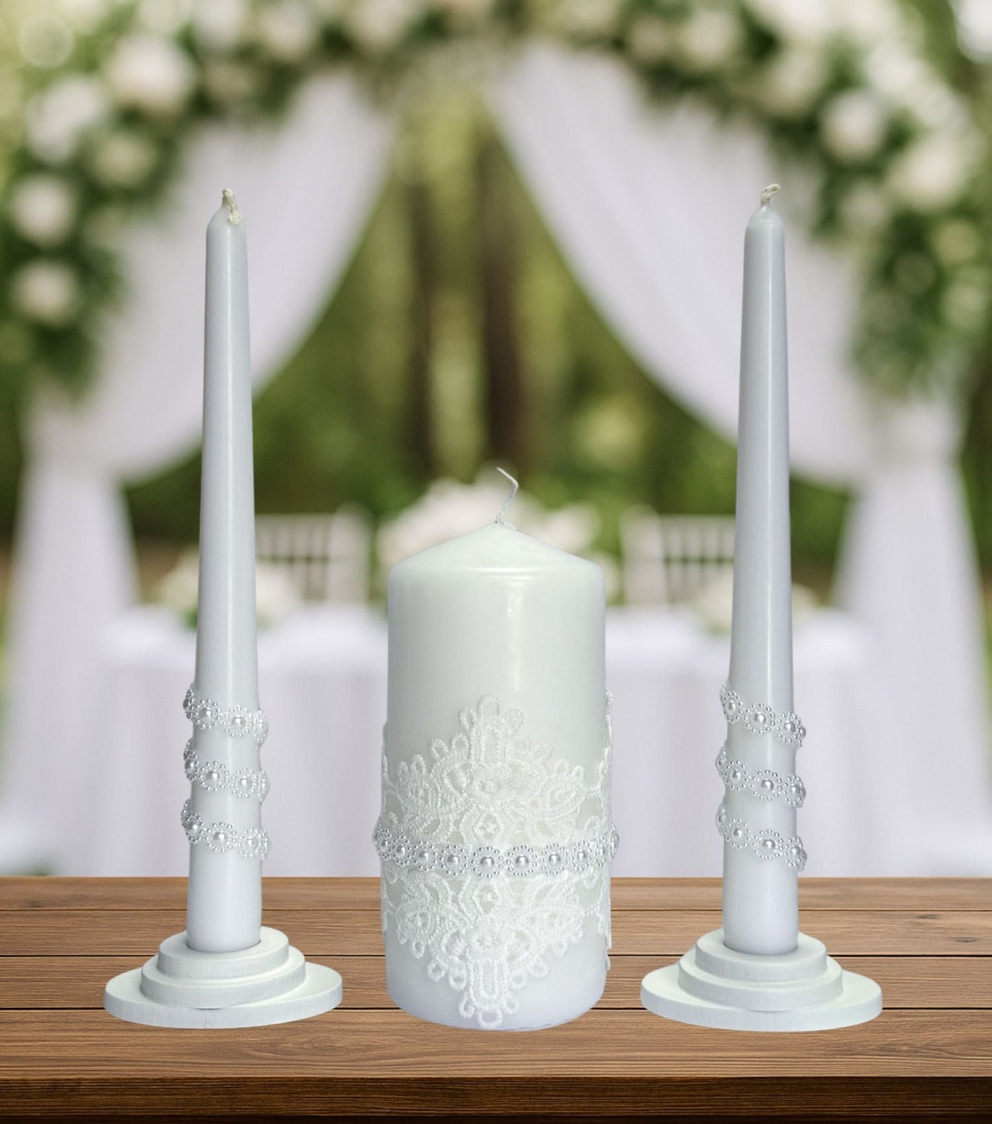 Magik Life Unity Candle Set for Wedding Ceremony – Elegant & Meaningful - Magik Life