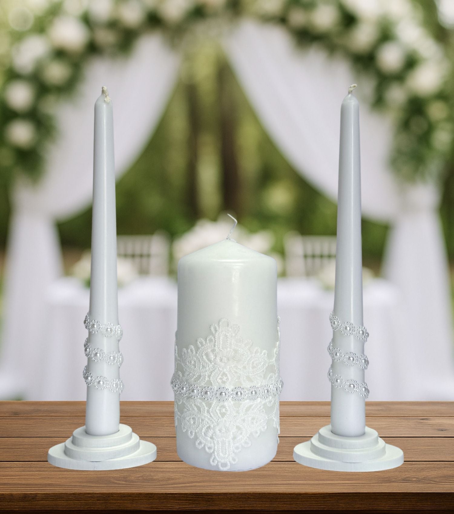 Magik Life Unity Candle Set for Wedding Ceremony – Elegant & Meaningful - Magik Life